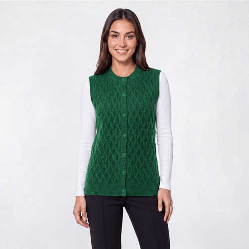 Petite Hasting & Smith Solid Button Front Vest