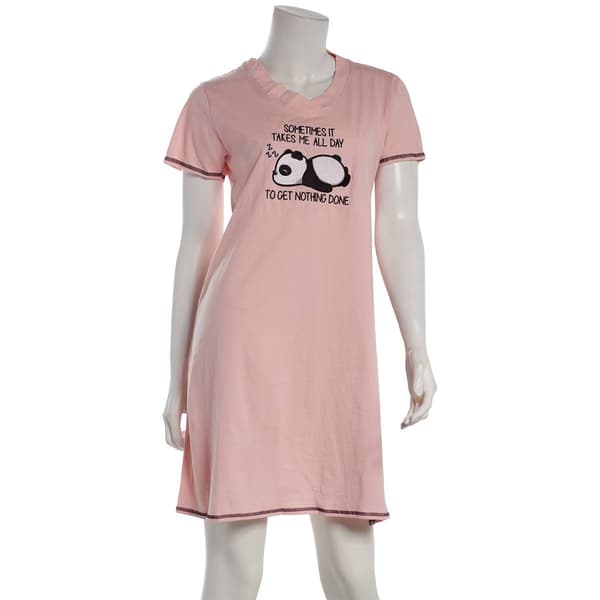 Plus Size Rene Rofe(R) Panda It Takes Me All Day Nightshirt