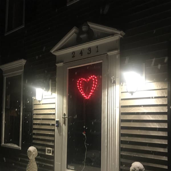 Northlight Seasonal 17in. Valentine''s Double Heart Window D&#233;cor
