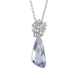 Crystal Colors Silver Plated Lavender Crystal Comet Pendant