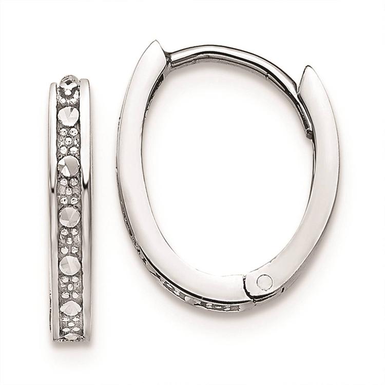 Gold Classics(tm) 14kt. Diamond Hinged Hoop Earrings