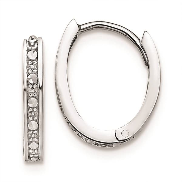 Gold Classics&#40;tm&#41; 14kt. Diamond Hinged Hoop Earrings - image 