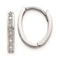 Gold Classics&#40;tm&#41; 14kt. Diamond Hinged Hoop Earrings - image 1