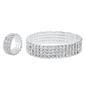 Saffron Stretch Bracelet with Ring Set Adorned with Rhinestones - image 1