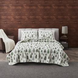FreshFolds 3pc. Forest Reversible Microfiber Quilt Set