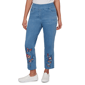 Womens Alfred Dunner Austin Floral Butterfly Pull On Jeans - image 3