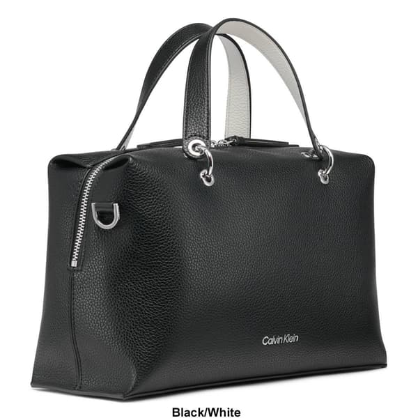 Calvin Klein Cali Satchel with Zipper Closure