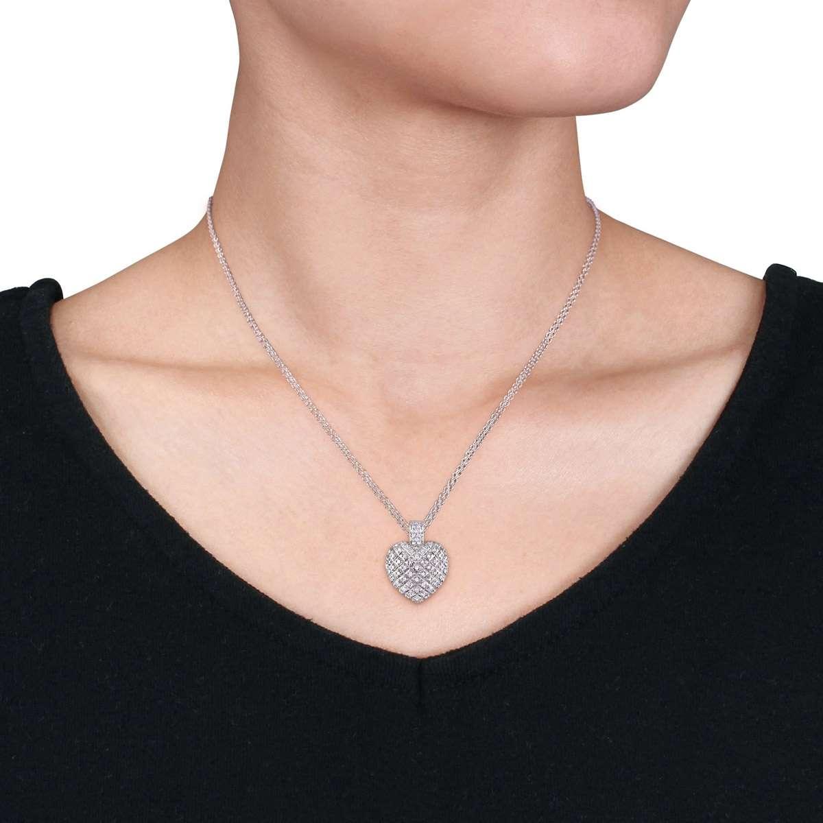 Diamond Classics™ Sterling Silver Diamond Heart Necklace