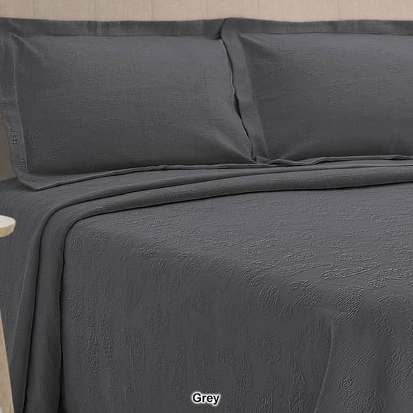 Superior Jacquard Matelassé Paisley Cotton Bedspread Set