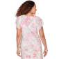 Womens Hearts of Palm Bloom Service Flutter Sleeve Floral Blouse - image 2