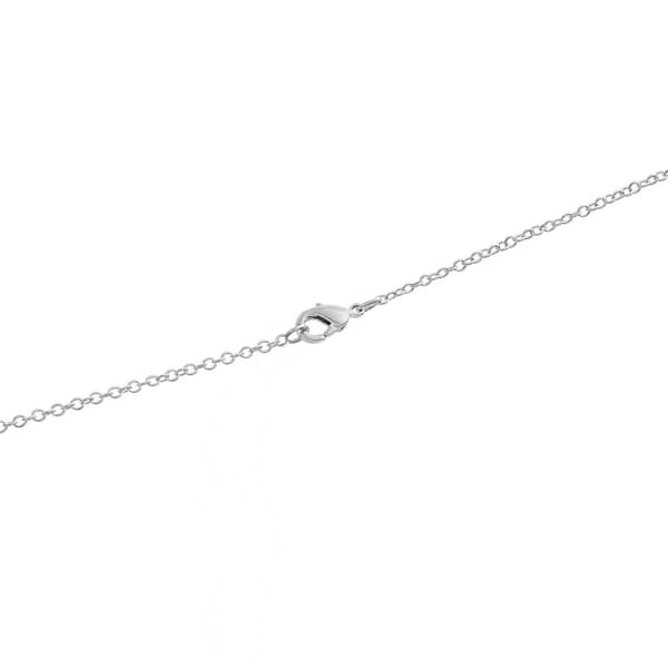 Athra 18in. Silver Plated Crystal Cross Pendant Necklace