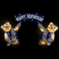 Northlight LED Polar Bear "Happy Hanukkah" Outdoor Christmas Sign - image 3
