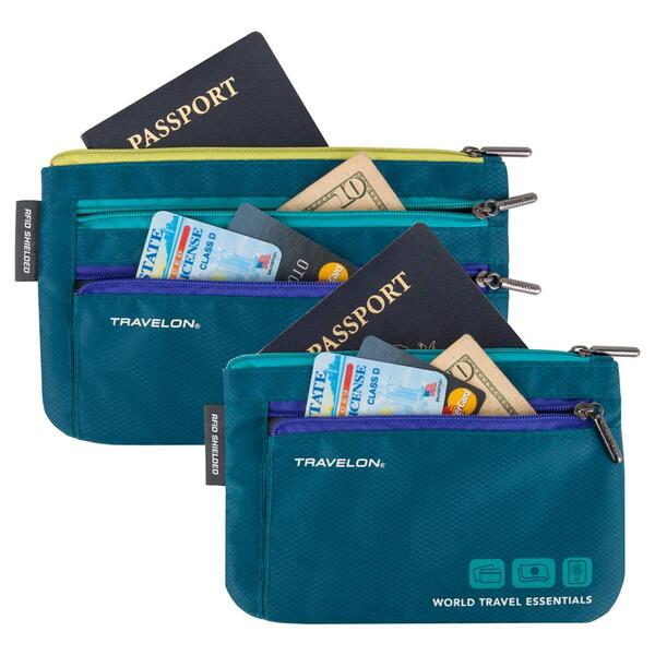 Travelon World Travel Essentials Set of 2 Organizers - image 