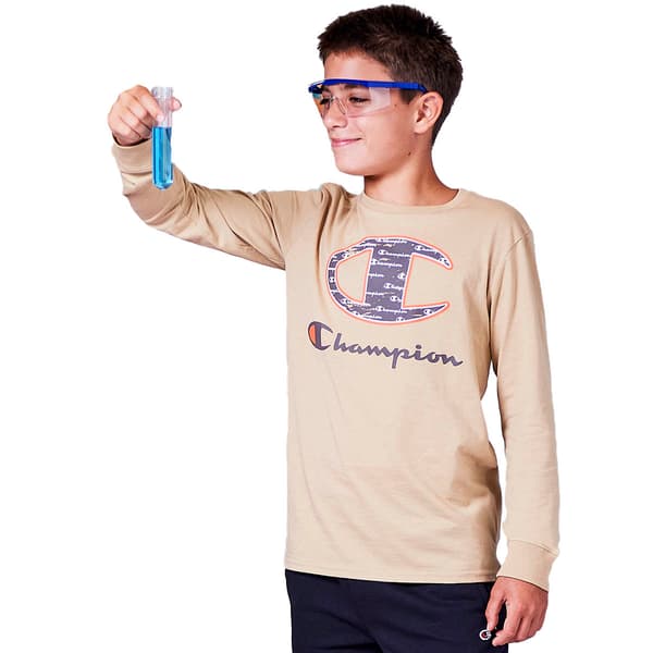 Boys &#40;8-20&#41; Champion&#40;R&#41; Long Sleeve Graphic Tee - Khaki