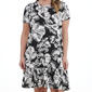 Womens Tiffany & Grey Short Sleeve Floral Ruffle Hem Shift Dress - image 3
