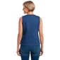 Womens NY Collection Long Sleeve Denim Button Front Vest - image 2