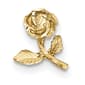 Gold Classics&#40;tm&#41; 14k. Satin & Diamond-Cut Rose Charm - image 1