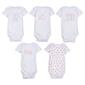 Baby Girl &#40;NB-9M&#41; MiracleWear&#40;R&#41; Pink Print 5pk. Bodysuits - image 1