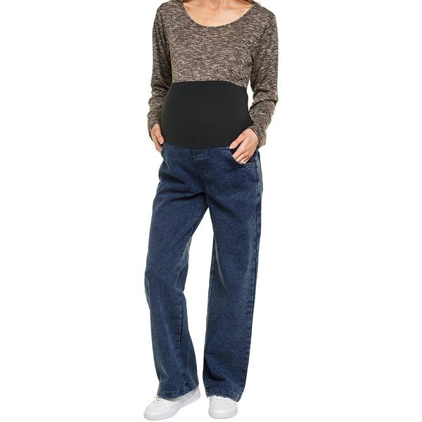 Womens Times Two Maternity Stretch Tie Waist Relaxed Fit Pants