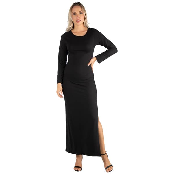 Womens 24/7 Comfort Apparel Long Sleeve Sheath Maxi Dress - image 