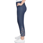 Womens Ruby Rd. Indigo Go Floral Embroidery Stretch Jeans - image 4