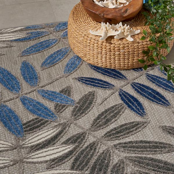 Nourison Aloha Large Leaf Print Indoor/Outdoor Area Rug