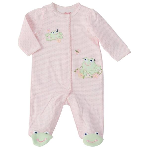 Baby Girl &#40;NB-9M&#41; Little Me Frog Friends Footie Sleeper - image 