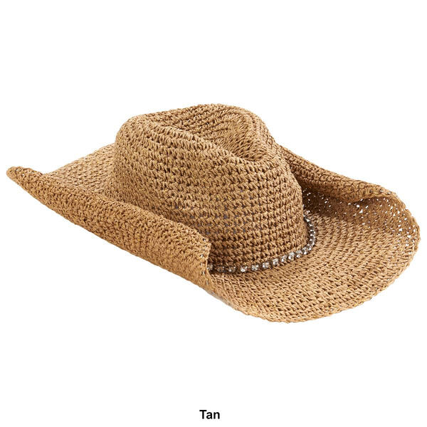 Womens Steve Madden Lurex Western Cowboy Hat