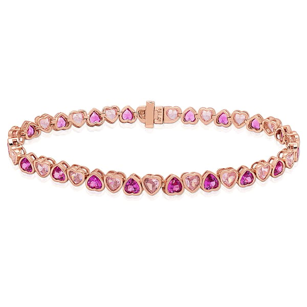 Gianni Argento Heart Bezel Bracelet - image 
