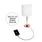 LimeLights Rose Stick Lamp w/Charging Outlet/White Shade-Set of 2 - image 6