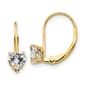 Gemstone Classics&#8482; 14kt. Gold Heart Leverback Earrings - image 3