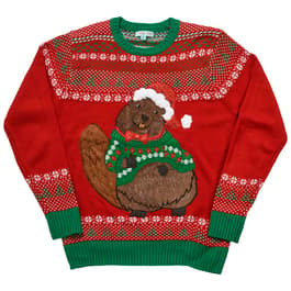 6 ugly sweater plush beaver