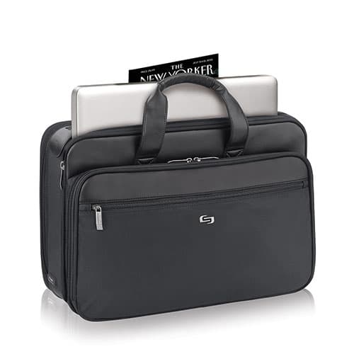 Solo Classic Smart Strap&#174; Briefcase - Black