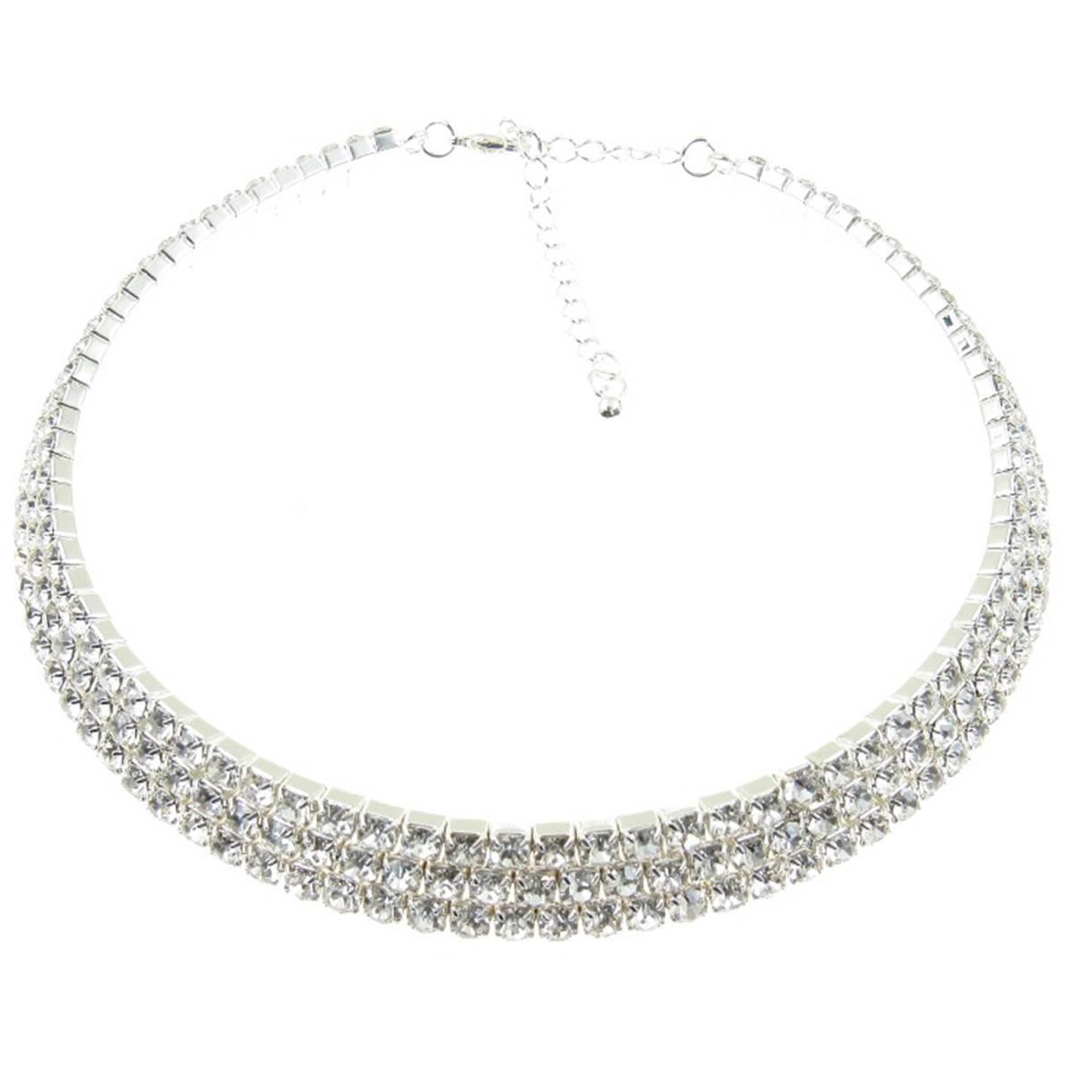 Rosa Rhinestones Crystal Collar Necklace