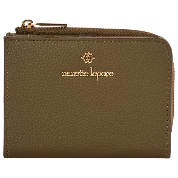 Womens Nannette Lepore Mizi Small Bifold Wallet - Dark Olive