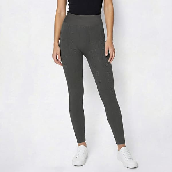 Womens Runway Ready Full Length Diamond Jacquard Leggings - image 