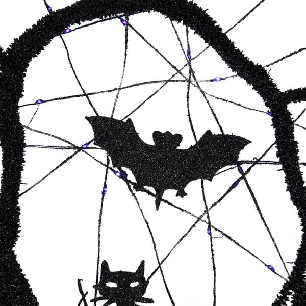 Northlight Seasonal 13in. LED Twig Halloween Wreath with Bats