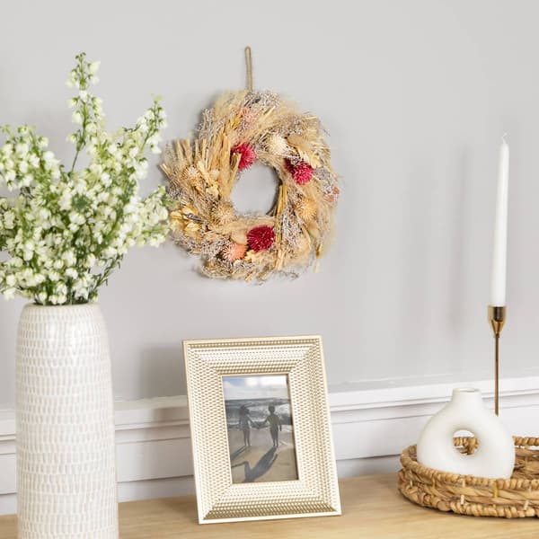 Northlight Seasonal Pampas Grass & Dried Floral Spring Wreath