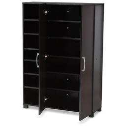 Baxton Studio Marine Entryway Shoe Storage Cabinet w/ Shelves
