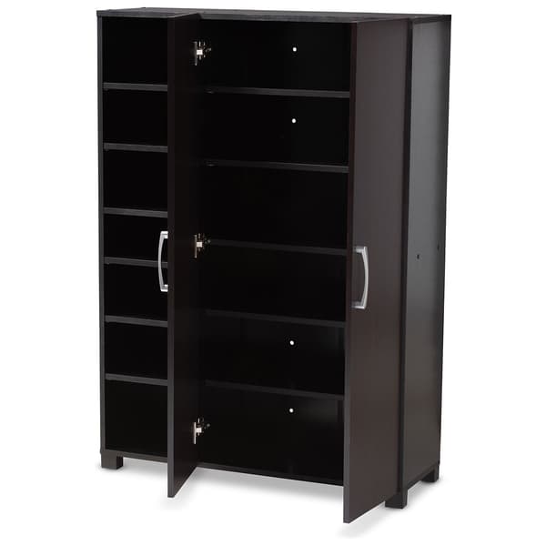 Baxton Studio Marine Entryway Shoe Storage Cabinet w/ Shelves