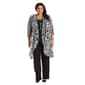 Plus Size R&M Richards 3pc. Mesh Duster Pantsuit - Black/White - image 1