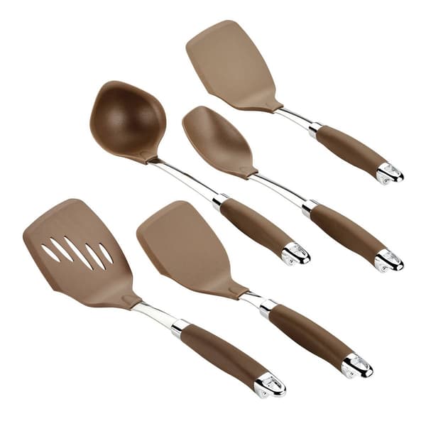 Anolon(R) SureGrip(R) 5pc. Graphite Non-Stick Utensil Set - Brown - image 