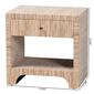bali & pari Julia Bohemian Woven Natural Grasscloth Nightstand - image 10