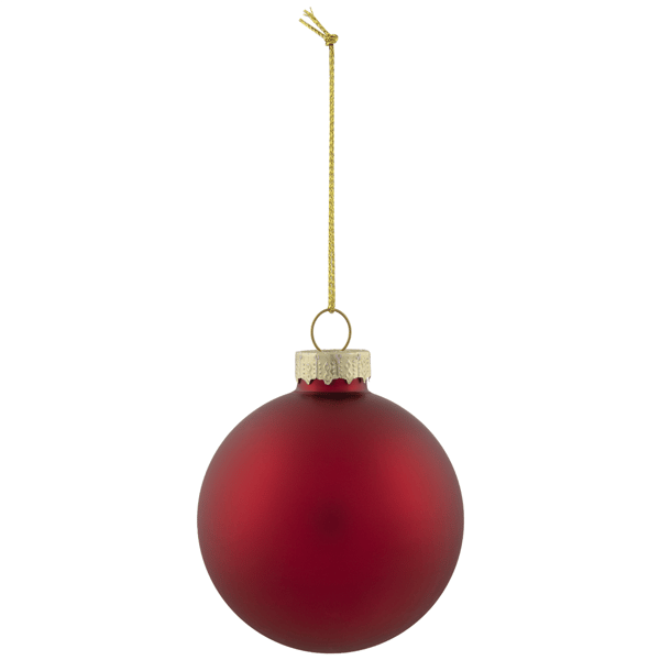 Northlight 9ct. Apple Red 2-Finish Glass Christmas Ornaments
