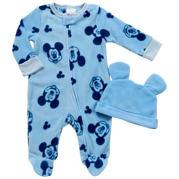 Baby Boy &#40;NB-9M&#41; Disney&#40;R&#41; Mickey Mouse Sleeper w/Hat - image 