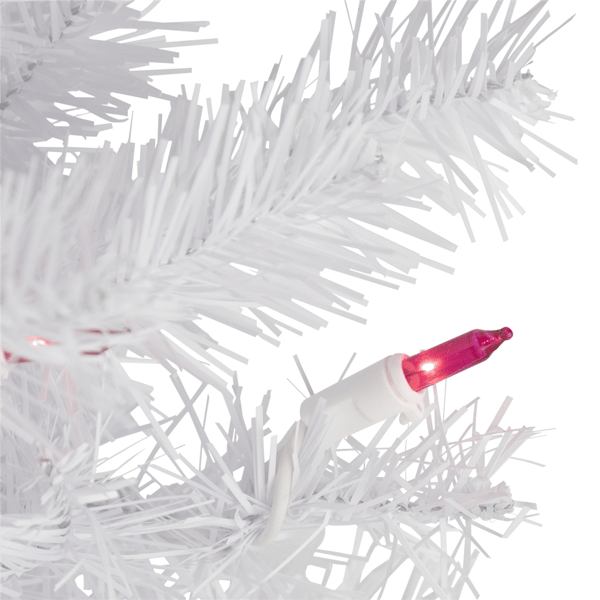 Northlight 24in. Pre-Lit Geneva Spruce White Christmas Wreath