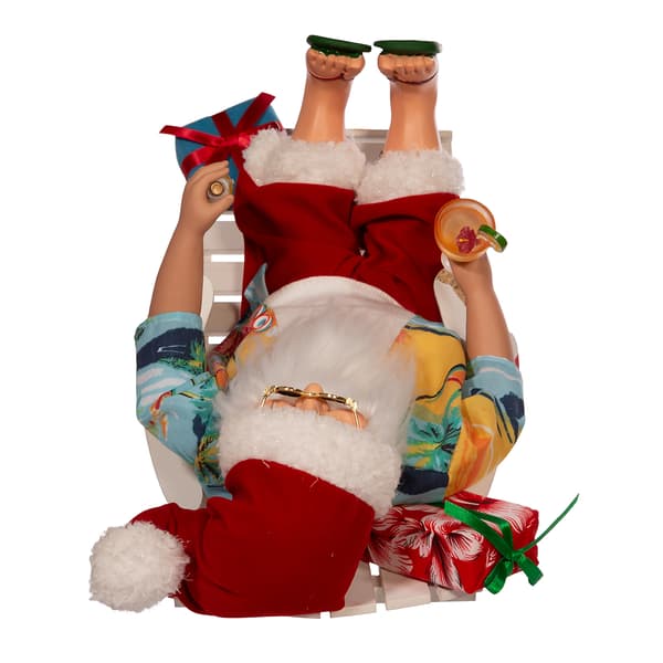 Kurt S. Adler 11.5in. Santa Beach Chair Figurine