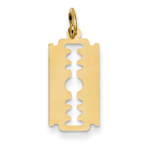 Gold Classics™ 14kt. Polished Razor Blade Charm
