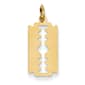 Gold Classics(tm) 14kt. Polished Razor Blade Charm - image 1
