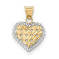 Gold Classics(tm) 14kt. Gold & Rhodium Polished Heart - image 1